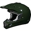 AFX Solid Adult FX-17 MotoX Motorcycle Helmet w/ Free B&F Heart Sticker Bundle - Olive Green