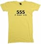 555 A Lesser Evil Women's Tee Shirt XL-Yellow Babydoll (petite fit)