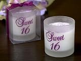 Baby Keepsake: Purple Glitter Sweet Sixteen Candle