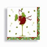 TiKi Tropical Pink Flamingo Tini Beverage Napkins
