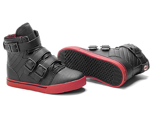 Radii Kids Straight Jacket- Black Red Perf High Top Kids Sneaker product image