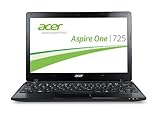 Acer Aspire one 725 29,5 cm (11,6 Zoll, matt) Netbook (AMD C70, 1GHz, 2GB RAM, 320GB HDD, Radeon HD 6290, Win 8) schwarz