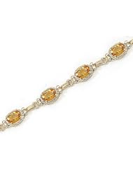 14kt Yellow Gold Oval Citrine Bracelet.
