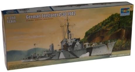 Trumpeter 1/350 Scale German Zerstorer Z30 Destroyer (1942) by Stevens International by Stevens International