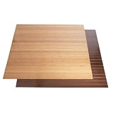 Floordirekt ECO Bodenschutzmatte aus Bambus – 110x130cm – für alle Böden – carbonized (hell)