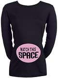 from Spoilt Rotten Spoilt Rotten - Watch This Space - Maternity T-Shirt Maternity Clothes Black, Medium, M