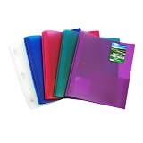C-Line Biodegradable Two-Pocket Polypropylene Portfolio with Prongs, 1 File Folder, Color May Vary (33810)