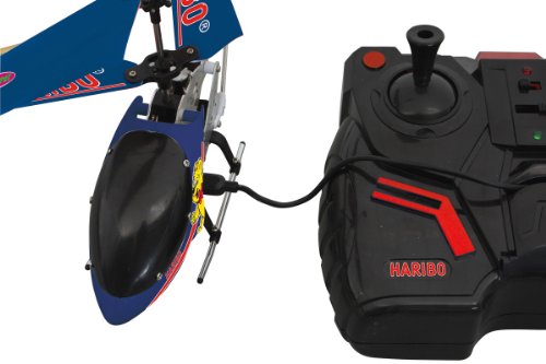 Imagen 6 de Jamara 30340 Haribo® - Mini-helicóptero radio control con luz (control remoto con 3 canales, cargador integrado) [importado de Alemania]