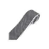 New Stripes & Border Black/White Formal Slim Necktie
