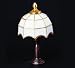 Dollhouse Miniature White Tiffany Table Lamp #YL1014