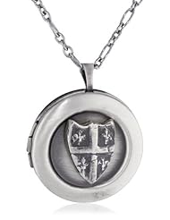 Pyrrha "talisman" Sterling Silver Mini Fleur De Lys Shield Locket Necklace