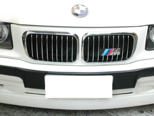 BMW E36 WIDER M3 TYPE CHROME GRILL + M EMBLEM (92-96)