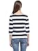 MsBasic Women's 3/4 Sleeve Boat Neck Striped Relax Fit Tee Shirts