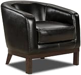Houston Black Leather Accent Chair HDA048