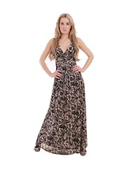 General Print Mesh Grecian Stretchy Sheer Polyester/Spandex Empire   Waistline Jumpsuit/Maxi Dress 