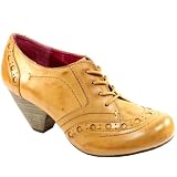 Womens Hush Puppies Fickle Leather Heeled Brogue Shoes
