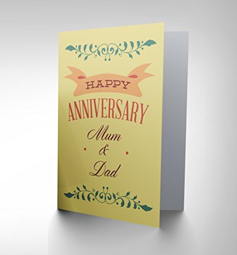 WEDDING ANNIVERSARY HAPPY MARRIAGE MUM DAD ART GREETINGS GREETING CARD CP1685