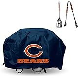 Official National Football Fan Shop Authentic NFL Large Grill Cover and BBQ Utensil Set. Broadcast Your Favorite Team Grilling or Covering the Grill. NFL Grill Cover and BBQ Set Makes a Great Gift