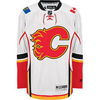 Calgary Flames Reebok White Premier Jersey - XX-Large