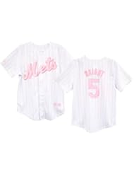 Sports: David Wright New York Mets Pink Youth Replica Jersey, M - 8/10 - Majestic