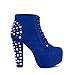 Lace up Platform Ankle Round Toe Booties + Studded Spike