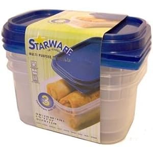 Buy 3 pk. DISPOSABLE REUSABLE 2.25 cup FOOD STORAGE CONTAINERS by SHOPZEUS now!