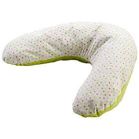 By Carla Mum And Baby Support Pillow, Lime Polka