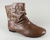 Pleated Leatherette Platform Bootie