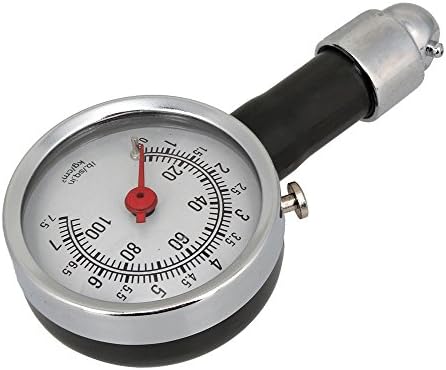 Metal High-Accuracy Car Dial Tire Gauge Meter Precision Pressure Tyre Measure Diagnostic Tool Gray