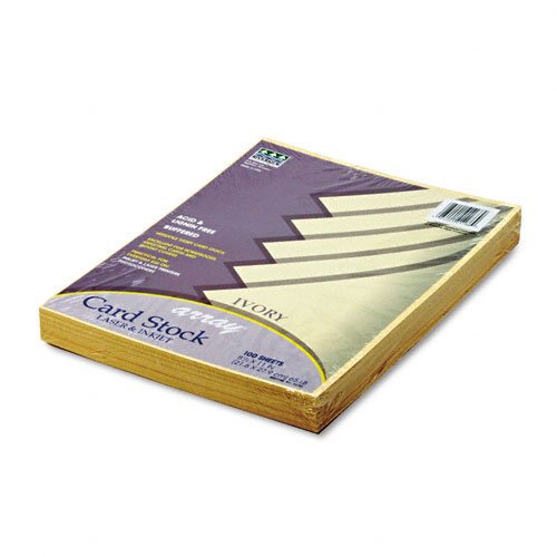Pacon Products - Pacon - Array Card Stock, 65lb, Ivory, Letter, 100 Sheets/Pack - Sold As 1 Pack - For report covers, flyers, postcards and art projects. - Use in printers, copiers or typewriters. - Acid-free for archival quality. On Sale