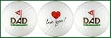 Number 1 Dad Golf Balls w/ Flag, Green & Love You