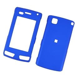 LG Incite CT810 AT&T Rubberized Snap On Protector Hard Case Rubber Feel Cover Blue
