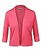 BIADANI Women Classic 3/4 Sleeve Crop Cardigan