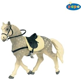 Grey Horse With Saddle