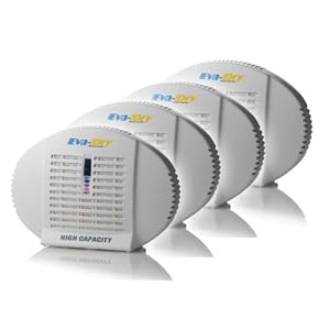 Eva-dry E-500 High Capacity Renewable Wireless Mini Dehumidifier - 4 Pack - Fight dampness in boats safes RVs and BIG close