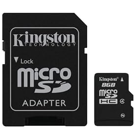 Carte Memoire KINGSTON Micro SD 8 Go + Adaptateur SD pour Samsung Acclaim