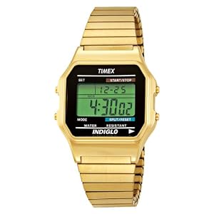 Timex Men’s T78677 Classic Digital Gold-Tone Expansion Band Stainless Steel Bracelet Watch
