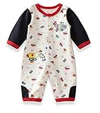 【SEBLES】ベビー服 カバーオール ボディーオール つなぎ オーバーオール 綿 綿100% コットン 柔らか 赤ちゃん 春 秋 長袖 長ズボン(タイプD,73cm)