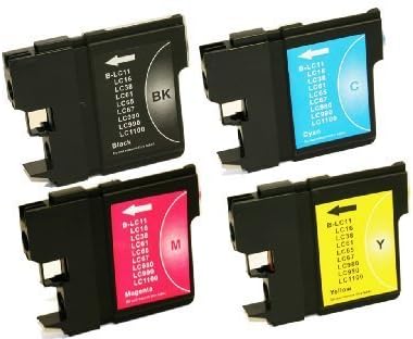 4PK NON-OEM LC61 Set For Brother LC61BK LC61C LC61M LC61Y Ink Cartridge For DCP-165C DCP-385C DCP-585CW MFC-250C MFC…