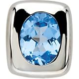14K White Gold Swiss Blue Topaz Earrings