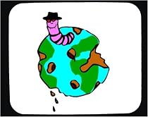 Mouse Pad with earthworm, world, earth, globe