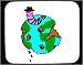 Mouse Pad with earthworm, world, earth, globe