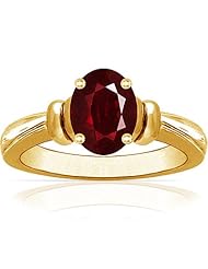 18K Yellow Gold Oval Cut Ruby Solitaire Ring