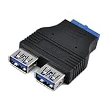 2-Port USB 3.0 A Female to 20 PIN Adapter