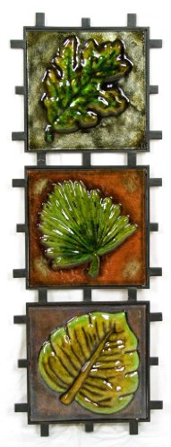 Pinnacle Strategies H74291 3-Piece Leaf Metal Wall Plaque