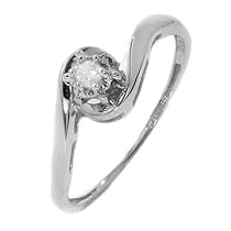 10k Choice of White or Yellow Gold Diamond Promise Ring (.05 cttw, H-I Color, I2-I3 Clarity)