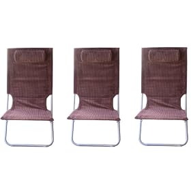 3 New Brown Portable Folding Beach Chairs-Free Shipping by The Furniure Cove