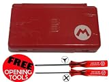 Nintendo DS Lite replacement housing in RED with MARIO LOGO including opening tools and instructions - Full Complete Kit to replace your damaged/broken cover/housing for the DS Lite including matching buttons, new top lens and FREE Stylus as well as *FREE OPENING TOOLS & INSTRUCTIONS* - EXCLUSIVELY SOLD BY TECH-GEAR