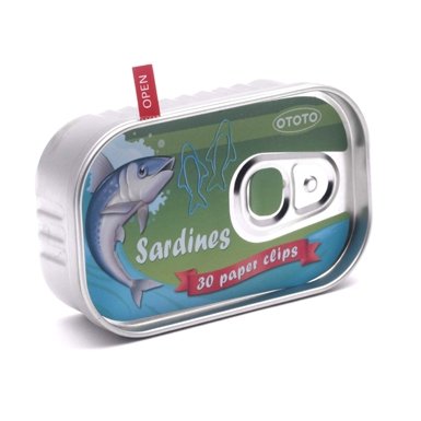 Paper Clip Sardine Tin