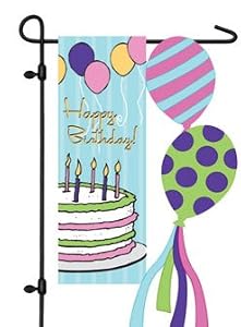 Happy Birthday Sculpted Garden Flag